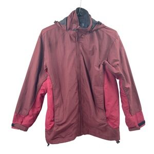 VTG GAP‎ Burgundy Red Hooded Jacket Full Zip Windbreaker Mens XS Y2K
